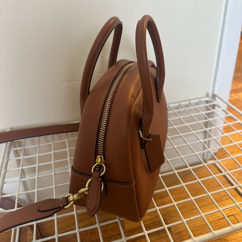 Coach Women's Brown Borough Bowling Bag - Picture 11 of 16
